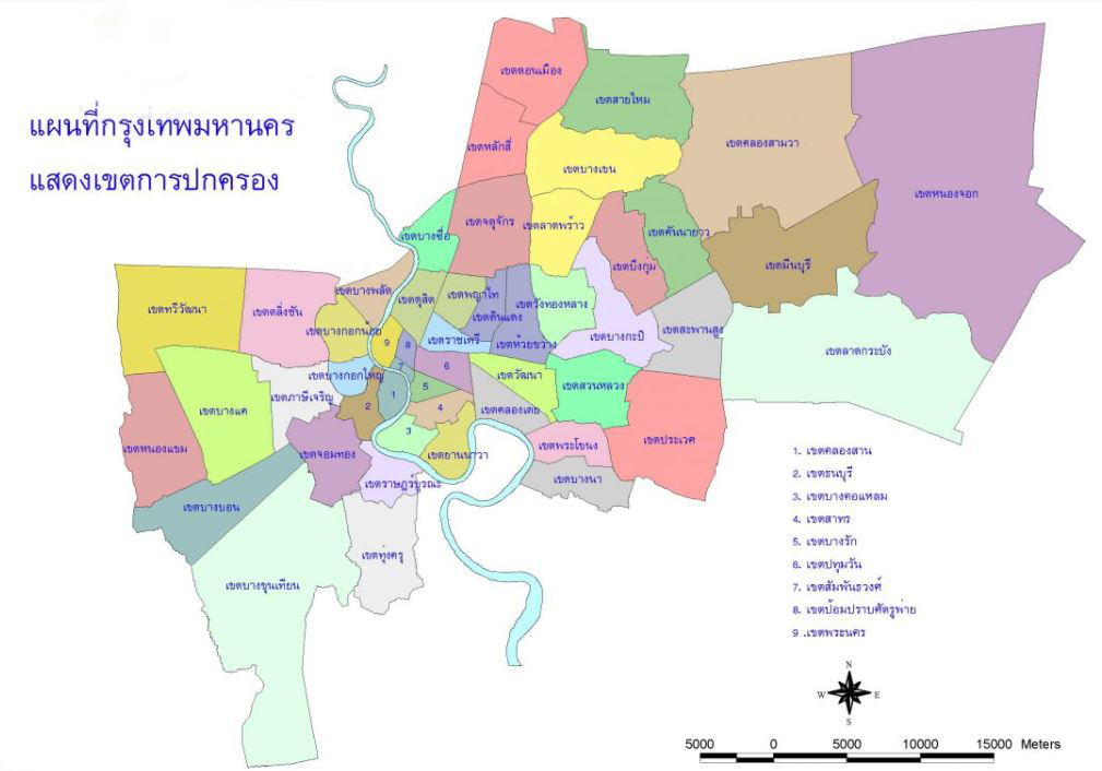 แผนที่กรุงเทพมหานคร